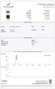 Certificate of Analysis for Bacteriostatic Water-10ML (RUO)