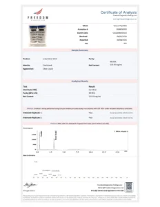 Certificate of Analysis for L-Carnitine 500MG/ML