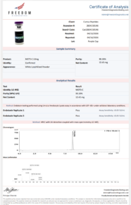 Certificate of Analysis for MOTS-C-10MG (RUO)
